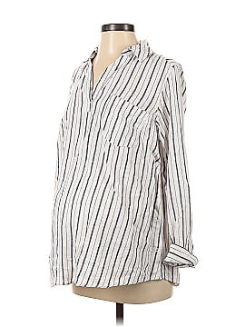 Isabel Maternity Long Sleeve Button-Down Shirt (view 1)
