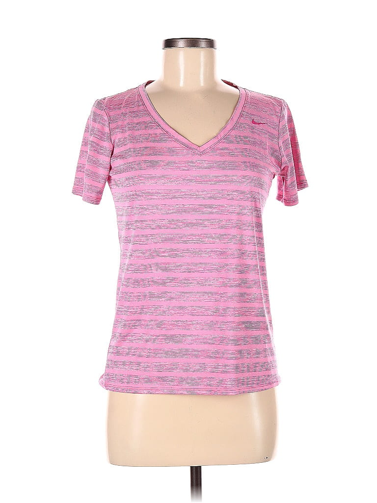 Nike 100% Polyester Pink Short Sleeve T-Shirt Size M - photo 1