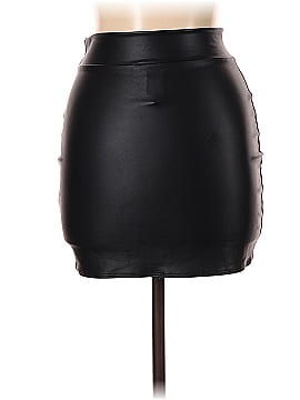 One By One Faux Leather Skirt (view 2)
