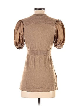 BCBGMAXAZRIA Short Sleeve Silk Top (view 2)