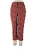Jones New York Floral Motif Floral Hearts Polka Dots Red Casual Pants Size 14 - photo 1