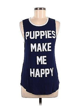 Puppies Make Me Happy Sleeveless T-Shirt (view 1)