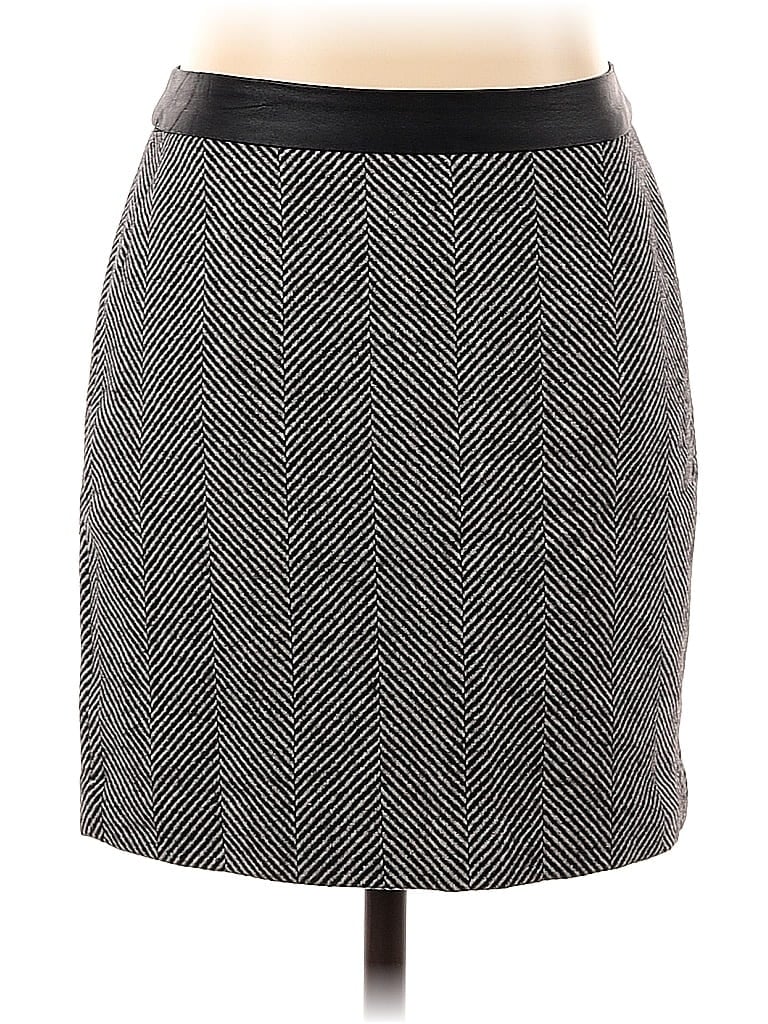 Pre-owned Banana Republic Factory Store Wool Skirt In Gray
