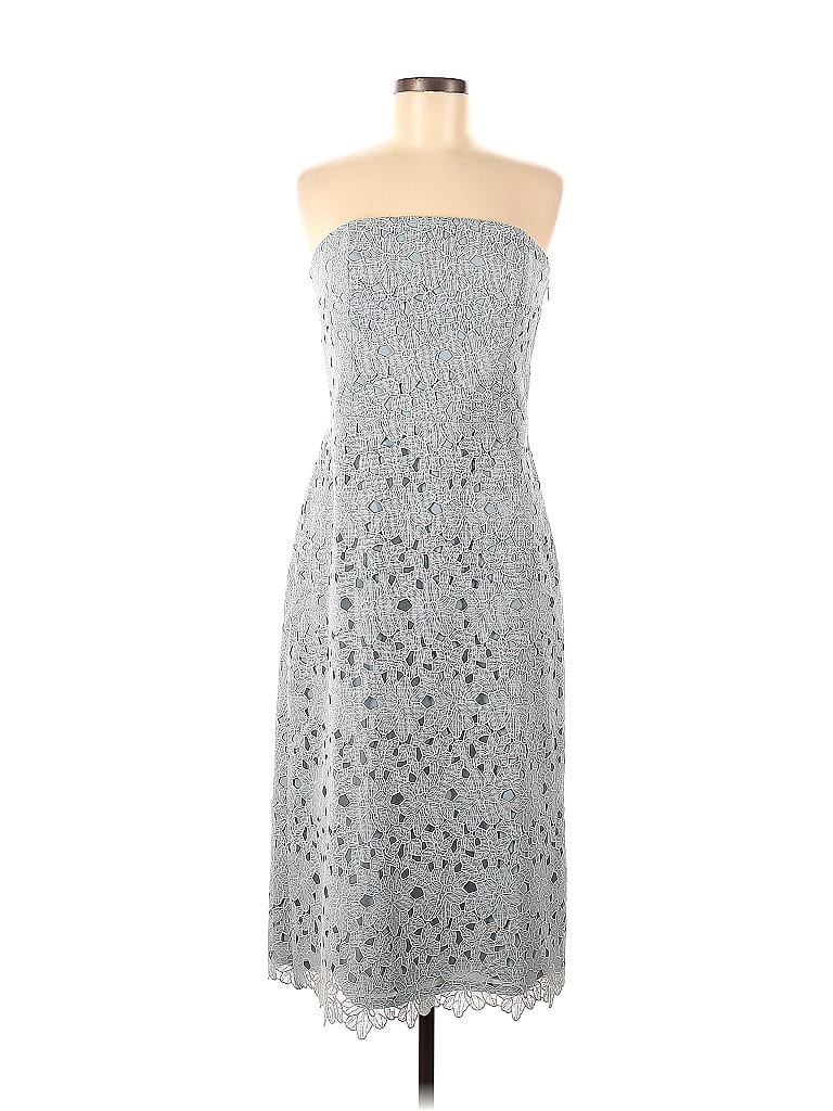Club Monaco 100% Polyester Jacquard Marled Gray Casual Dress Size 8 - photo 1