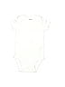 Carter's 100% Cotton Solid Ivory Short Sleeve Onesie 0-3 MO / 3 MO - photo 1