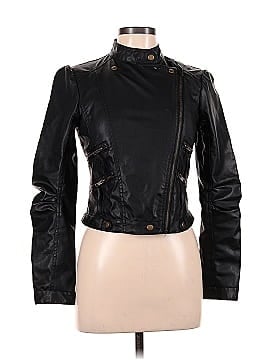 Grass Collection Faux Leather Jacket (view 1)