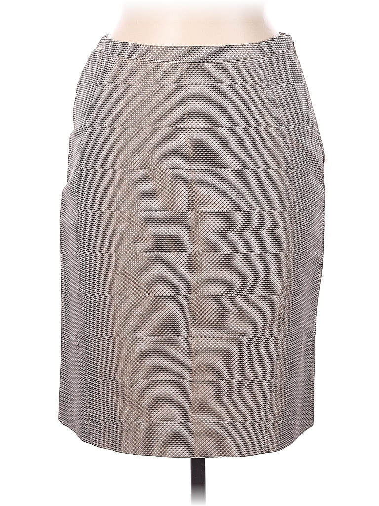 Armani Collezioni 100% Viscose Jacquard Solid Gray Formal Skirt Size 6 - photo 1