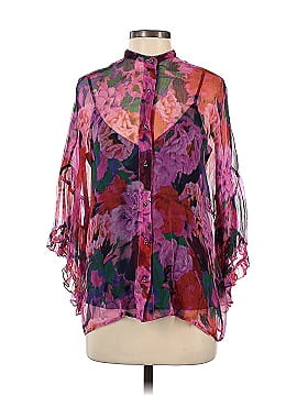 Johnny Was 3/4 Sleeve Silk Top (view 1)