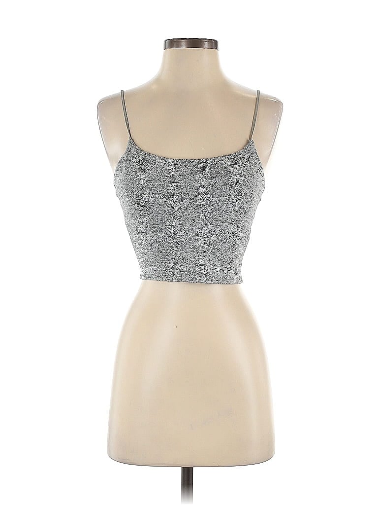 Pre-owned Me To We Tank Top Silver Strapless Neckline Tops