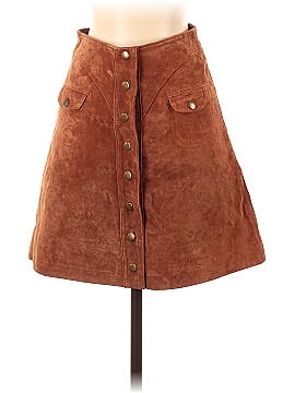By Anthropologie Faux Leather Skirt (view 1)