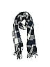 Plush Checkered-gingham Plaid Blue Scarf One size - photo 1