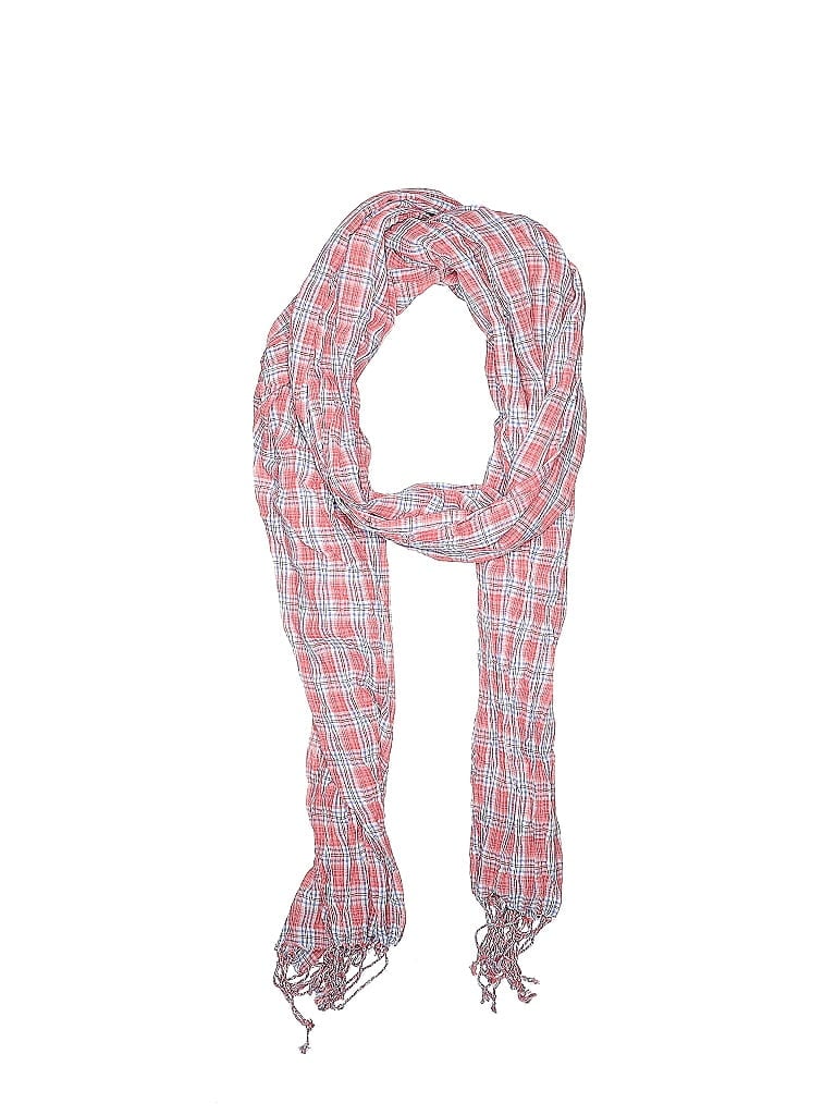 Unbranded Checkered-gingham Pink Scarf One Size - photo 1