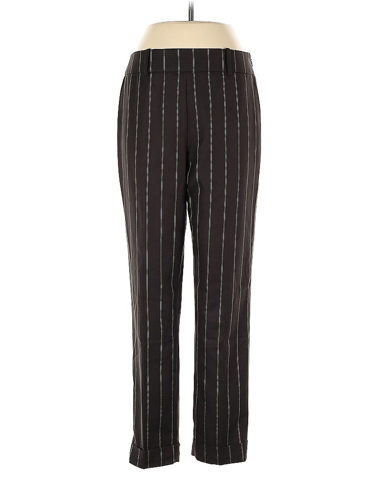 Carlisle Stripes Black Brown Wool Pants Size 6 - photo 1
