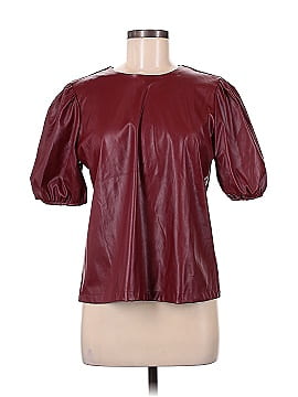 Ultra Pink Faux Leather Top (view 1)
