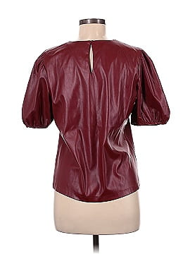 Ultra Pink Faux Leather Top (view 2)