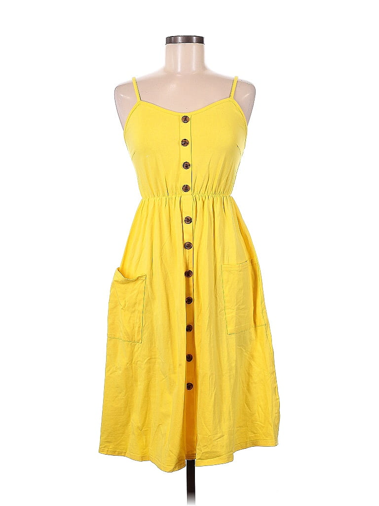 Halife Yellow Casual Dress Size M - photo 1