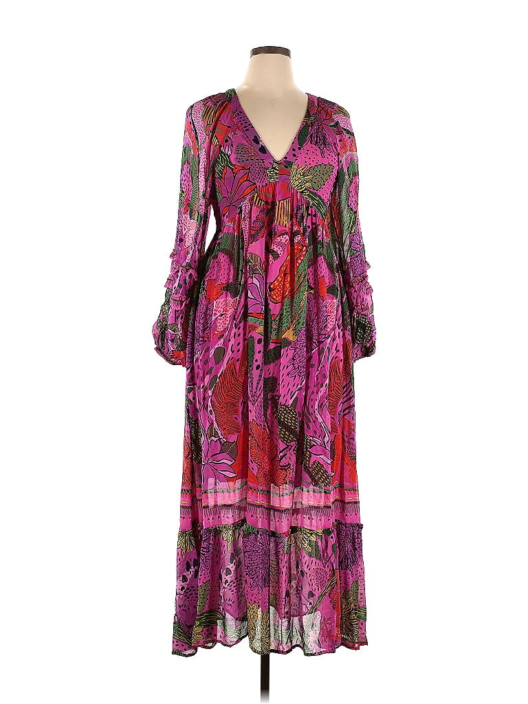 FARM Rio 100% Viscose Paisley Pink Casual Dress Size XL - 20% off | ThredUp