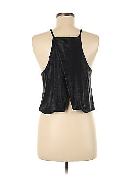 Olivaceous Faux Leather Top (view 2)