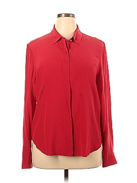 Donna Karan New York Long Sleeve Silk Top (view 1)