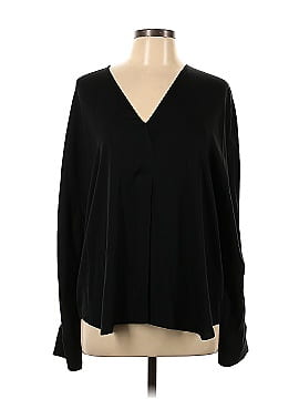 Vince. Long Sleeve Silk Top (view 1)