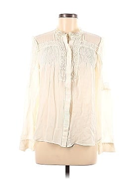 Haute Hippie Long Sleeve Silk Top (view 1)