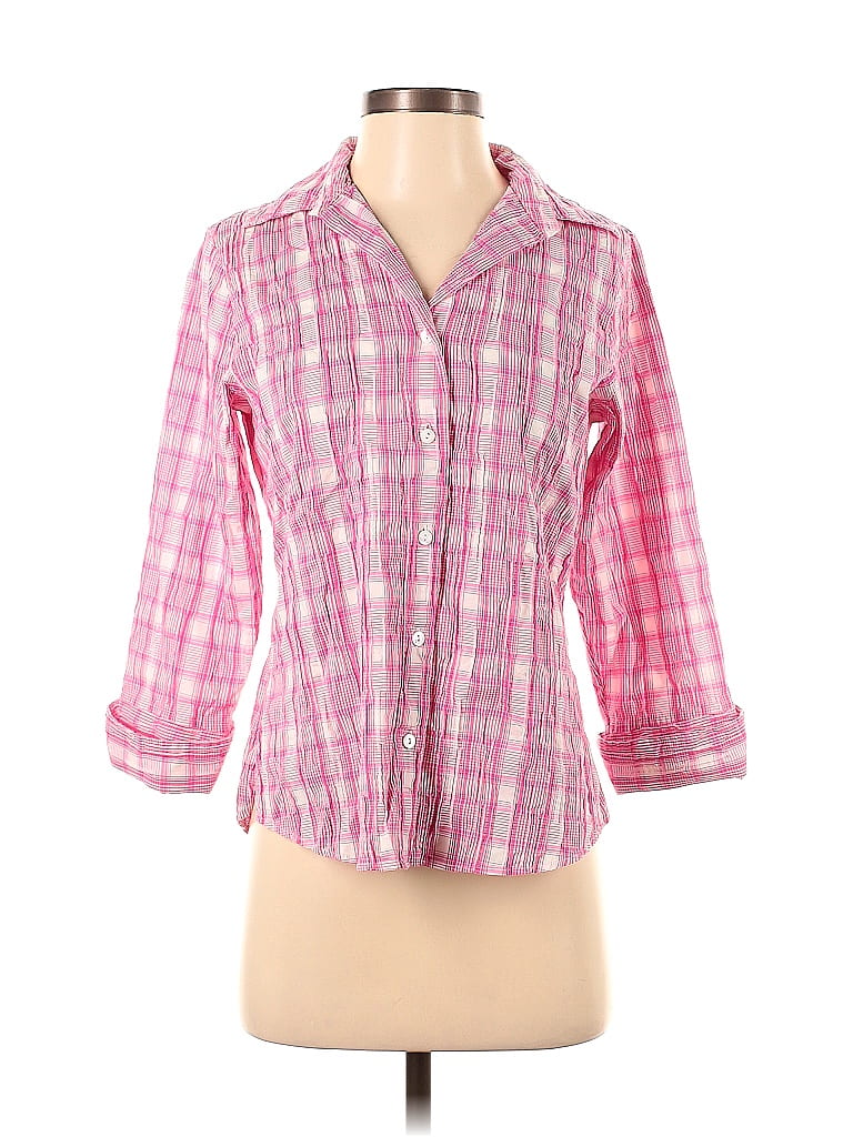 Pre-owned Assorted Brands Long Sleeve Button Down Shirt In Pink