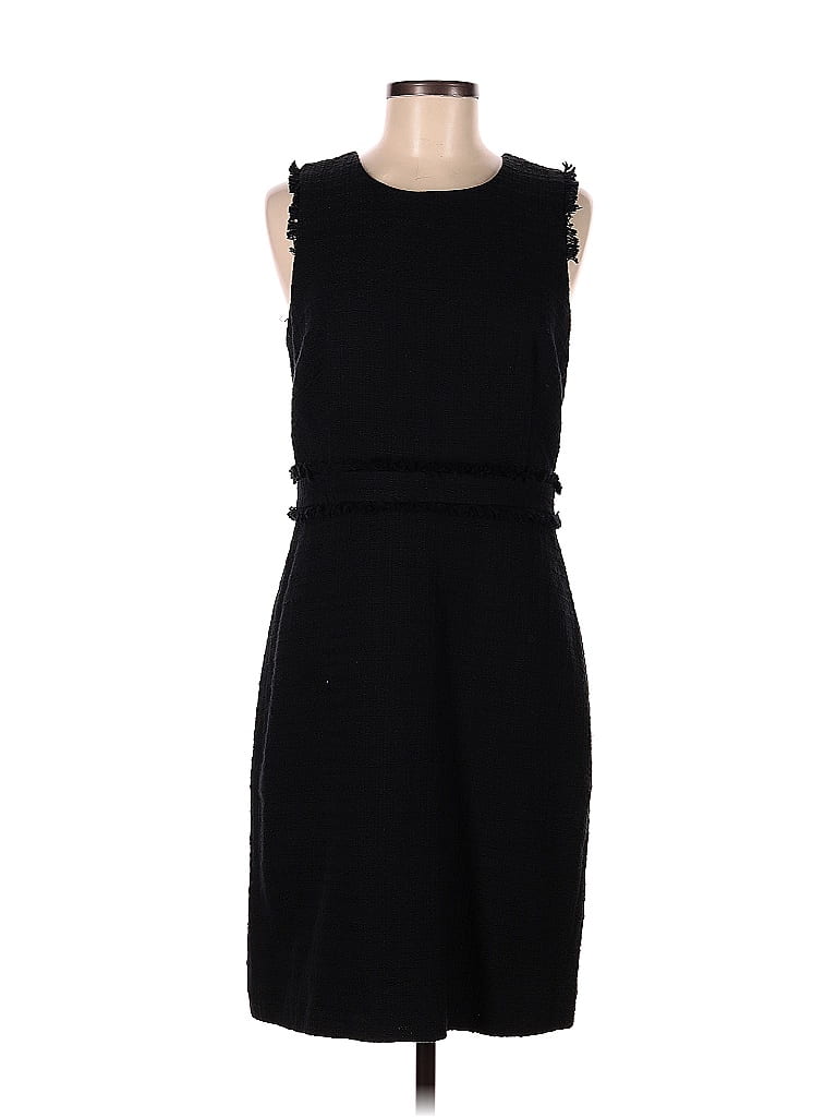 J.Crew 100% Cotton Solid Black Casual Dress Size 8 - photo 1