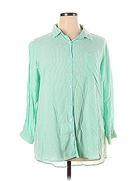 Solitaire 3/4 Sleeve Button-Down Shirt (view 1)