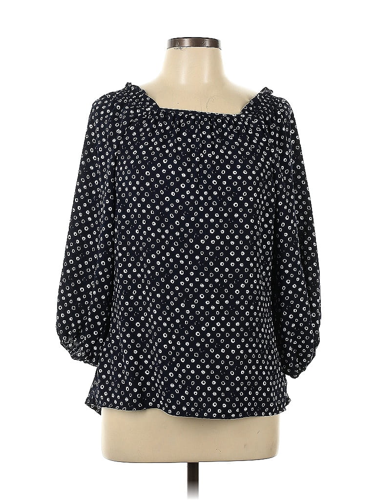 Pre-owned Assorted Brands 3/4 Sleeve Blouse In Black