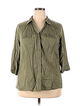 Lane Bryant 3/4 Sleeve Button-Down Shirt (view 1)