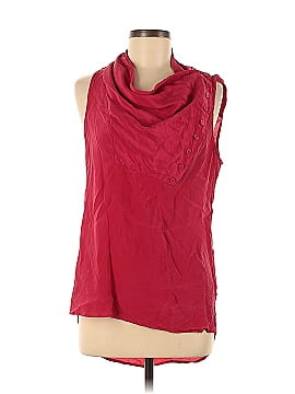 BCBGMAXAZRIA Sleeveless Silk Top (view 1)