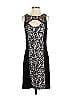 Krista Lee 100% Rayon Graphic Animal Print Black Cocktail Dress Size S - photo 1