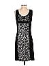 Krista Lee 100% Rayon Graphic Animal Print Black Cocktail Dress Size S - photo 2