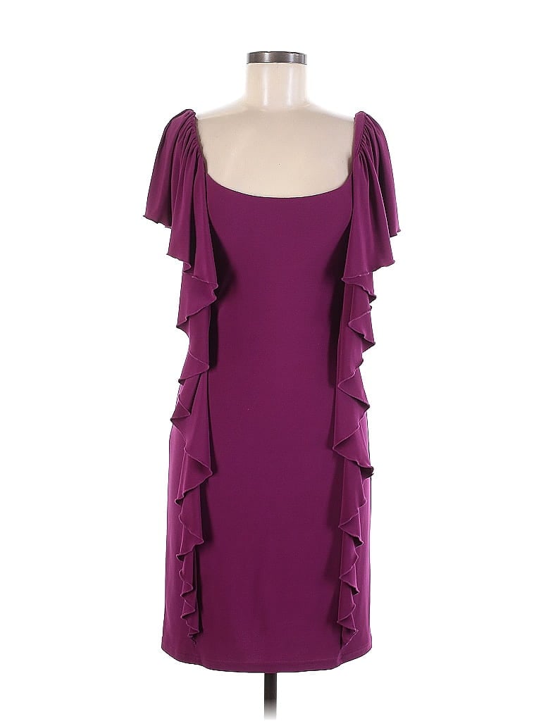 Joseph Ribkoff Burgundy Cocktail Dress Size 4 - photo 1