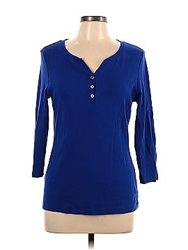 Karen Scott Long Sleeve Henley (view 1)