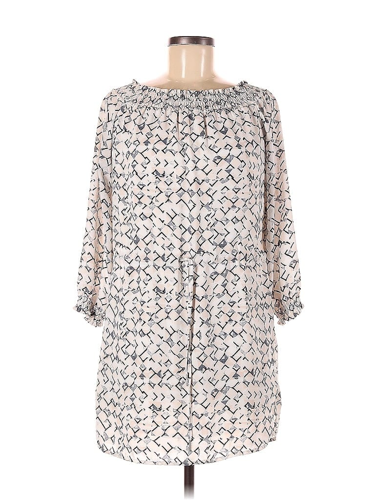 Morgan Claire 100% Polyester Print Ivory Casual Dress Size M - photo 1