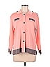 misook 100% Acrylic Color Block Pink Long Sleeve Top Size M - photo 1