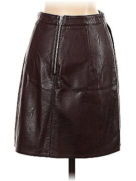 Zara Basic Faux Leather Skirt (view 2)