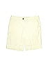 Lands' End 100% Cotton Solid Tortoise Yellow White Khaki Shorts Size 10 - photo 1
