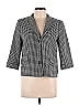 Carlisle 100% Cotton Houndstooth Gray Blazer Size 10 - photo 1