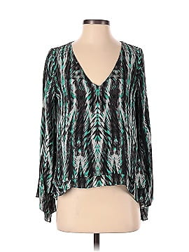 Parker Long Sleeve Silk Top (view 1)