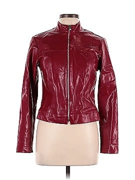 Wrapper Faux Leather Jacket (view 1)