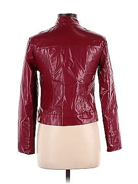 Wrapper Faux Leather Jacket (view 2)