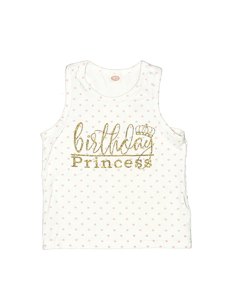 Pre-owned Unbranded Kids' Sleeveless T-shirt In White