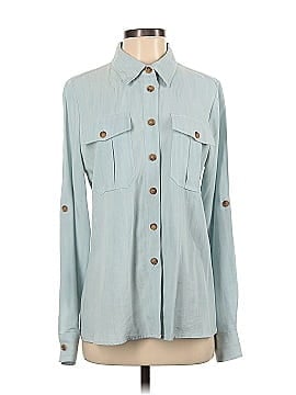 Eva Mendes by New York & Company Long Sleeve Button-Down Shirt (view 1)