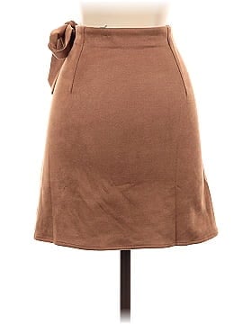 Allegra K Faux Leather Skirt (view 2)