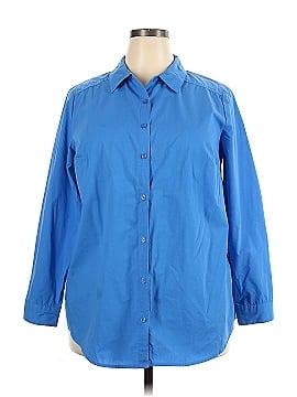 Roaman's Long Sleeve Button-Down Shirt (view 1)