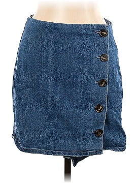 Tinsel Denim Skirt (view 1)