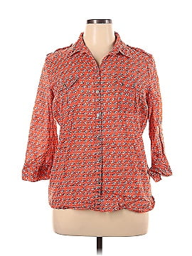 Jaclyn Smith 3/4 Sleeve Button-Down Shirt (view 1)