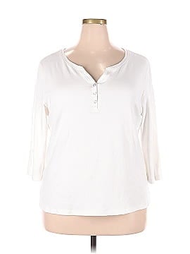 Karen Scott Long Sleeve Henley (view 1)